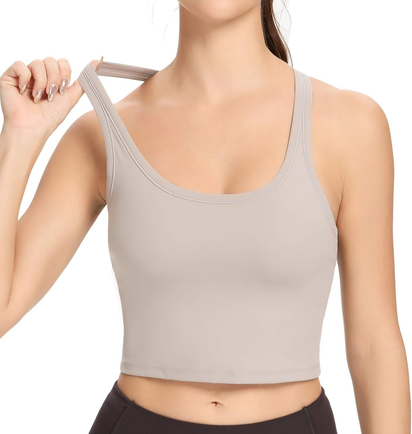 Women Removable Padded Sports Bras Workout Running Yoga Tank Tops