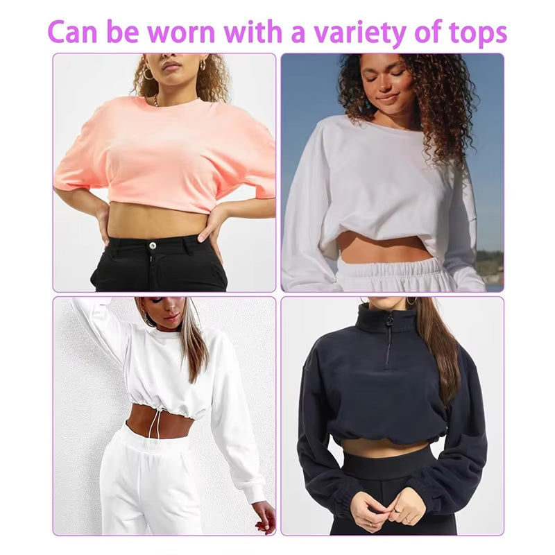 Abgr-4Pcs Adjustable Crop Band for Tucking Sweater and Shirt, the Elastic Tucking Band to Change the Style of Your Tops, Durable