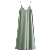 Slip Dress Women 2024 Summer Women'S Loose Dresses Sleeveless Thin Straps Black Long Dresses Backless Beach Holiday Dresses