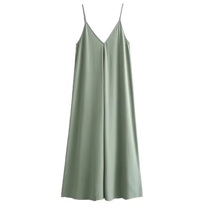 Slip Dress Women 2024 Summer Women'S Loose Dresses Sleeveless Thin Straps Black Long Dresses Backless Beach Holiday Dresses