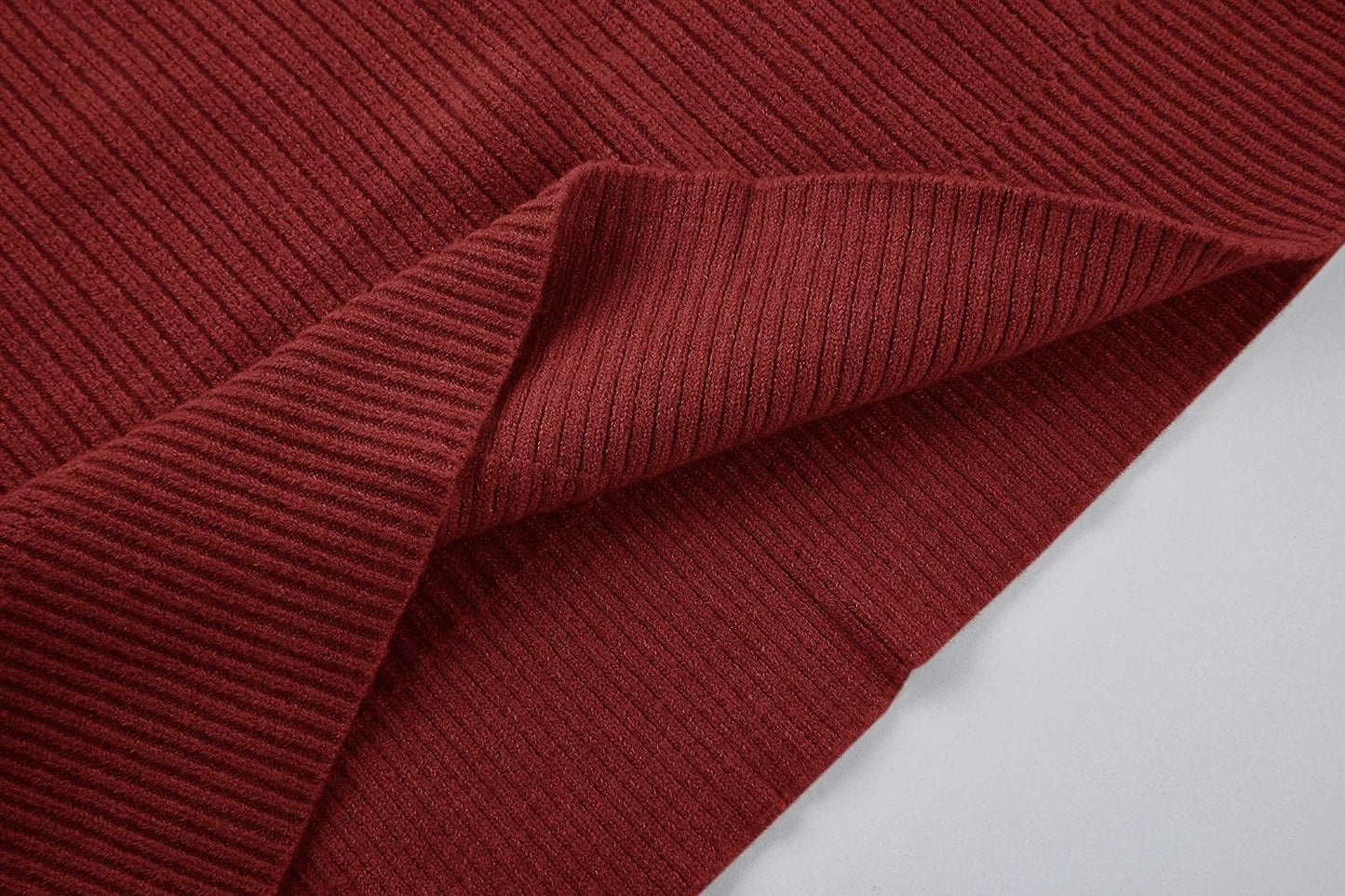 Womens Turtleneck Oversized Sweaters Dress Long Sleeve Drop Shoulder Pullover Loose Knit Dresses Red