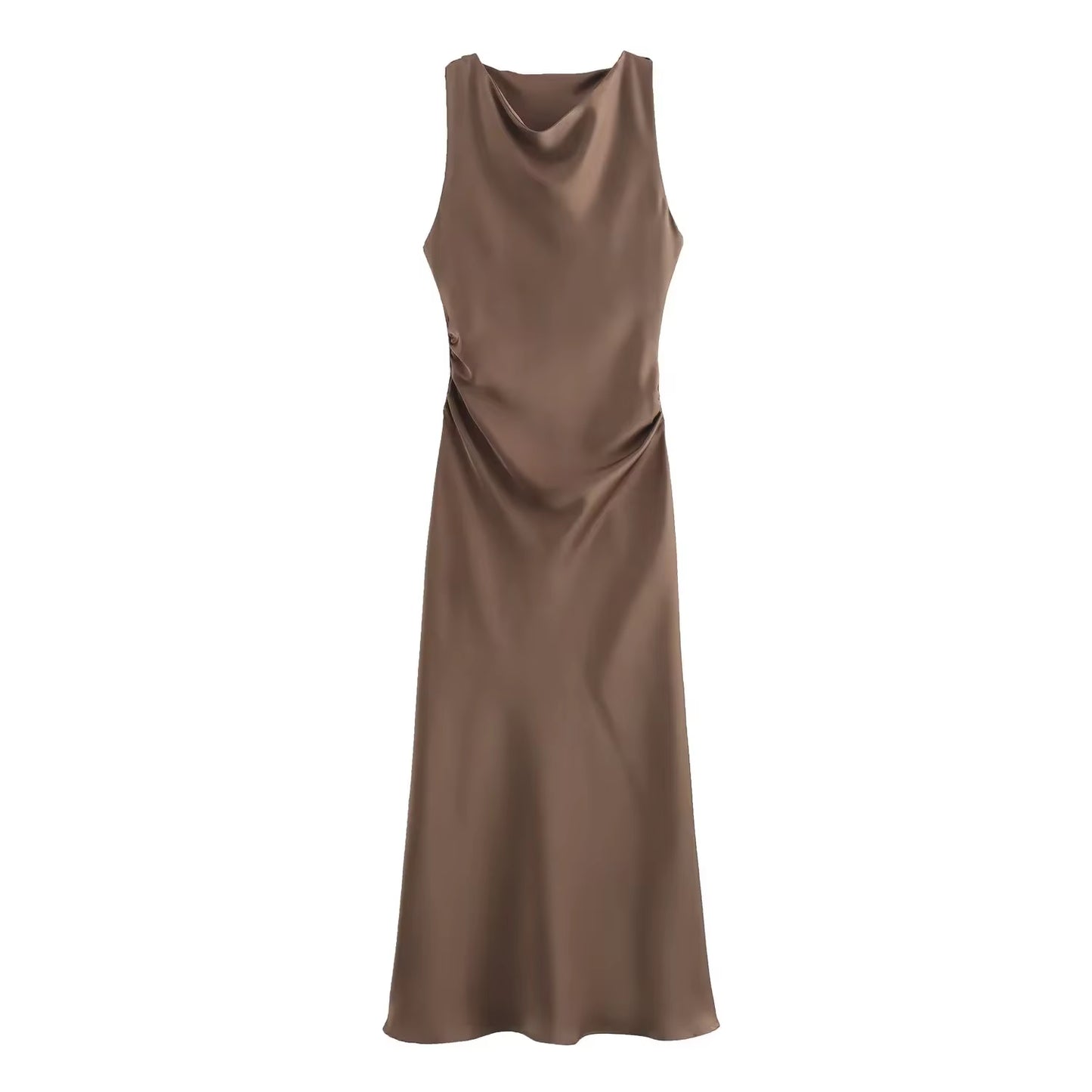 Satin Long Dresses for Women 2024 Summer Slip Midi Dress Woman Sexy Evening Party Dress Sleeveless Female Elegant Dresses
