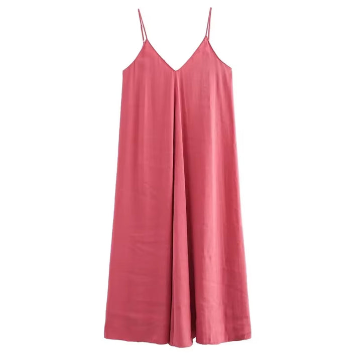 Slip Dress Women 2024 Summer Women'S Loose Dresses Sleeveless Thin Straps Black Long Dresses Backless Beach Holiday Dresses