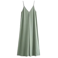 Slip Dress Women 2024 Summer Women'S Loose Dresses Sleeveless Thin Straps Black Long Dresses Backless Beach Holiday Dresses